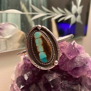 Sterling silver and turquoise cuff